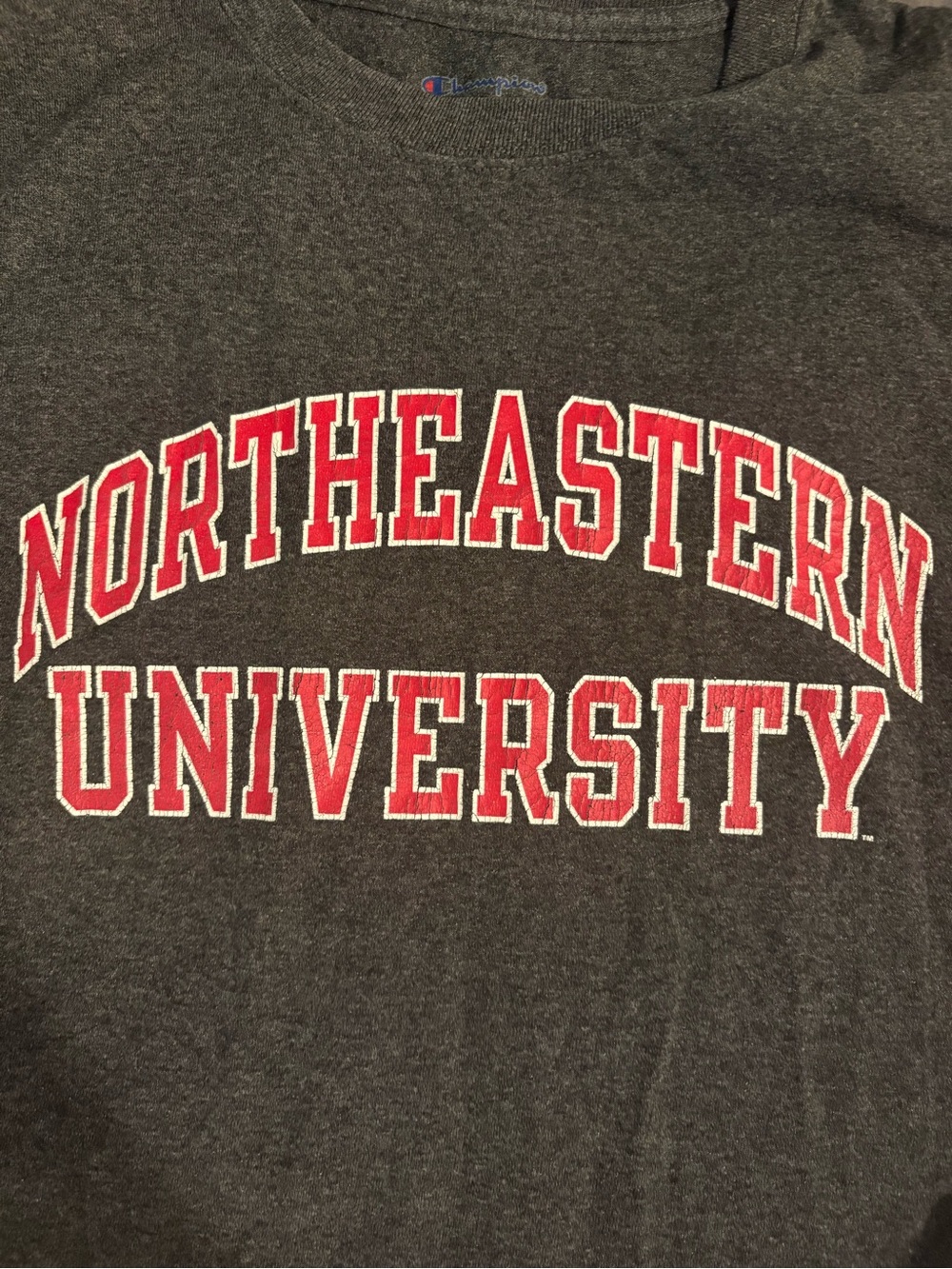 Champion Dark Gray Northeastern University Arch Logo Tee - Picture 2 of 3